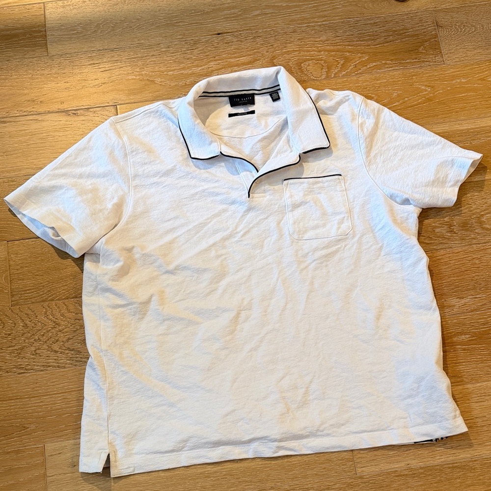 Ted Baker London White Polo with Black Trim